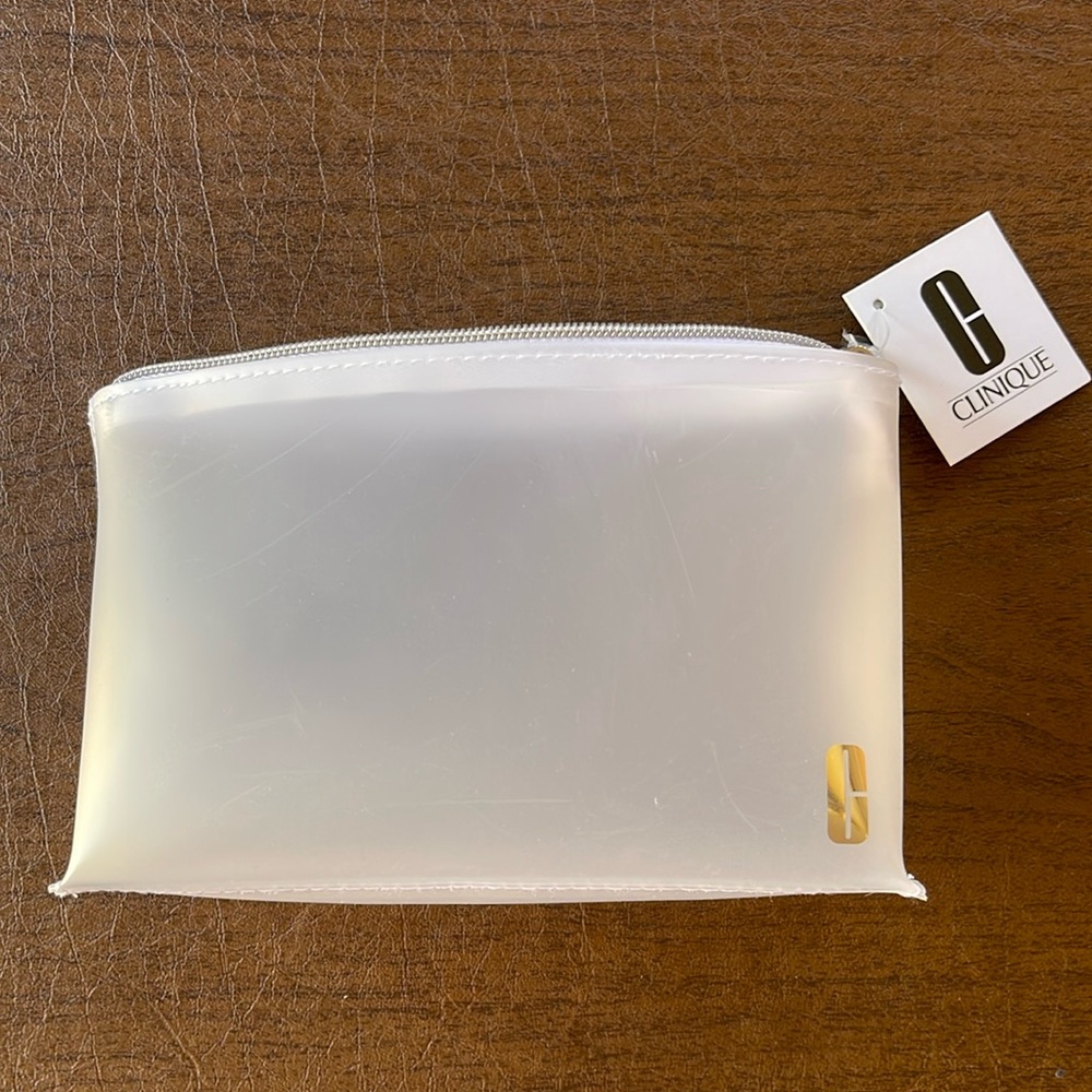 Clinique zippered make up bag